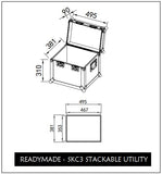 Readymade - SKC3 Stackable Utility (INTERNAL DIMENSION : 467 X 381 X 372MM)